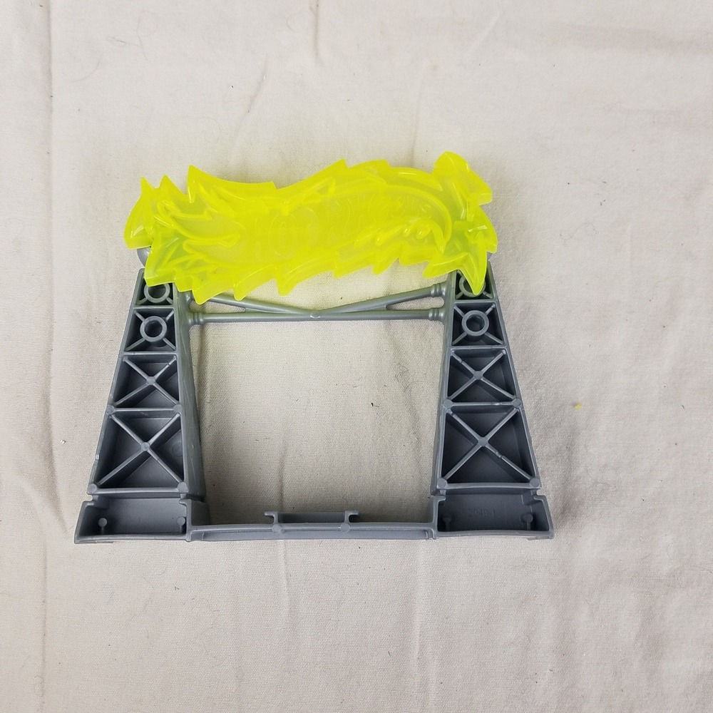 Hot Wheels Track Support Bridge Grey Excellent Neon Flame replacement  Accessory
